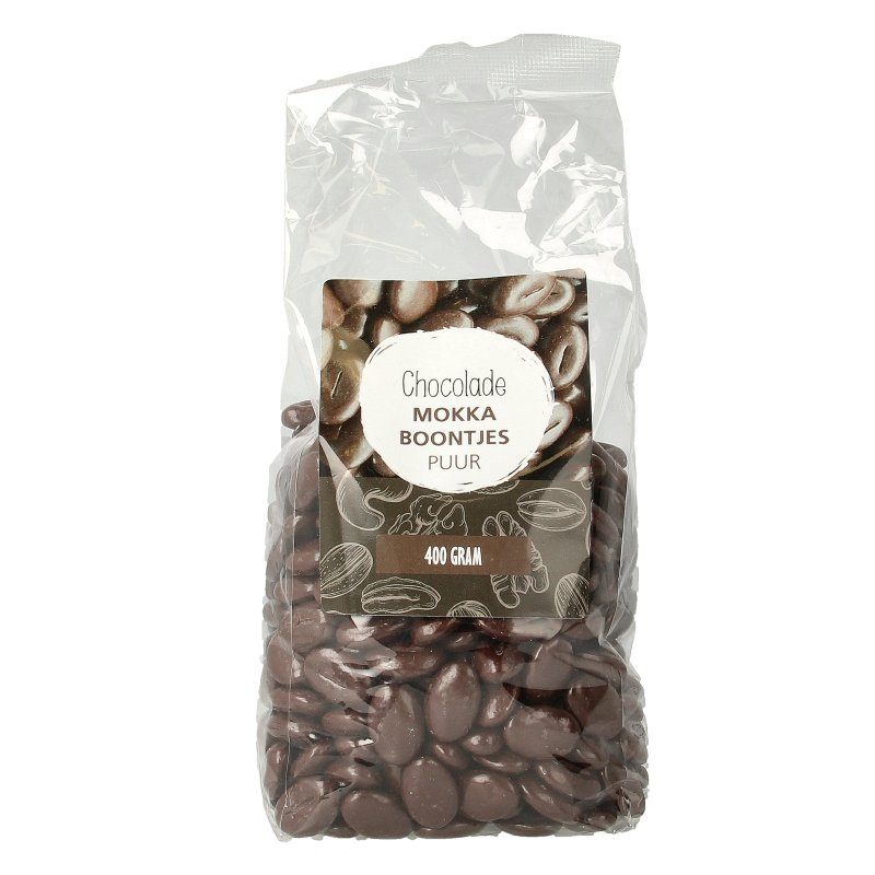 MijnNatuurwinkel Chocolade mokka boontjes puur 400 Gram
