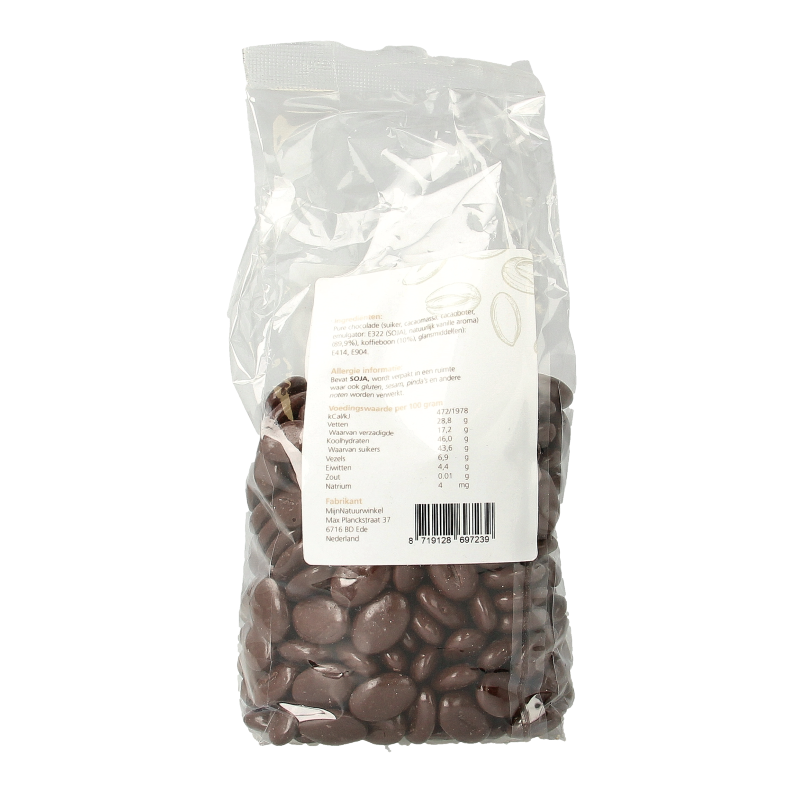 MijnNatuurwinkel Chocolade mokka boontjes puur 400 Gram