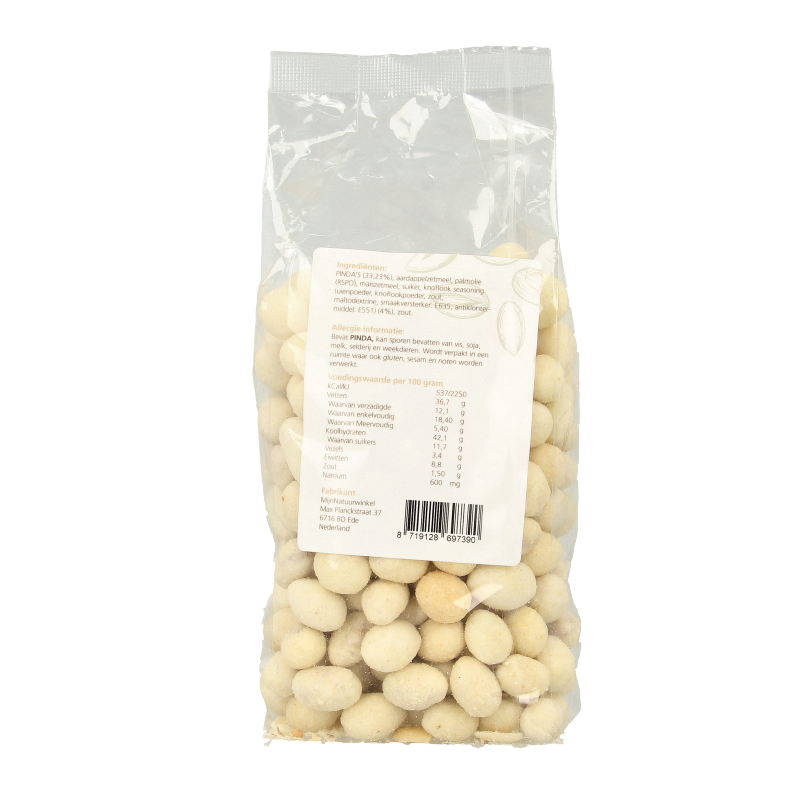 MijnNatuurwinkel Borrelnoten knoflook 250 Gram