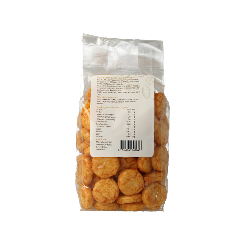 MijnNatuurwinkel Rijstcracker round bbq 100 Gram
