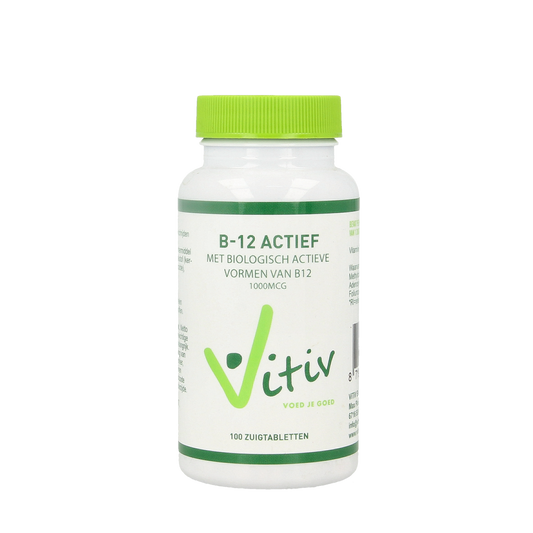 Vitiv Vitamine B12 actief 100.00 Zuigtabletten