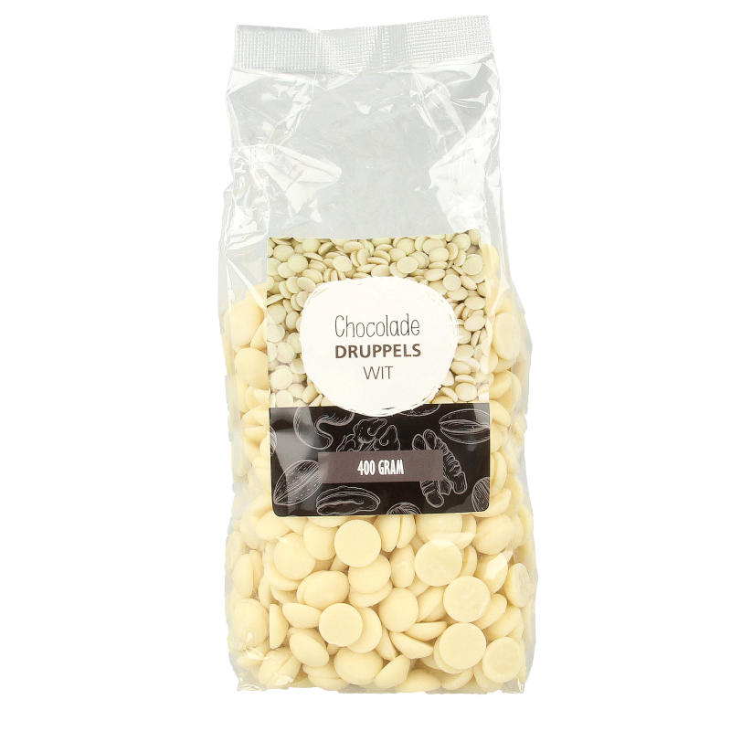 MijnNatuurwinkel Chocolade druppels wit 400 Gram