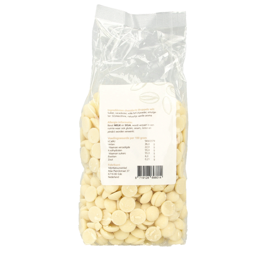 MijnNatuurwinkel Chocolade druppels wit 400 Gram