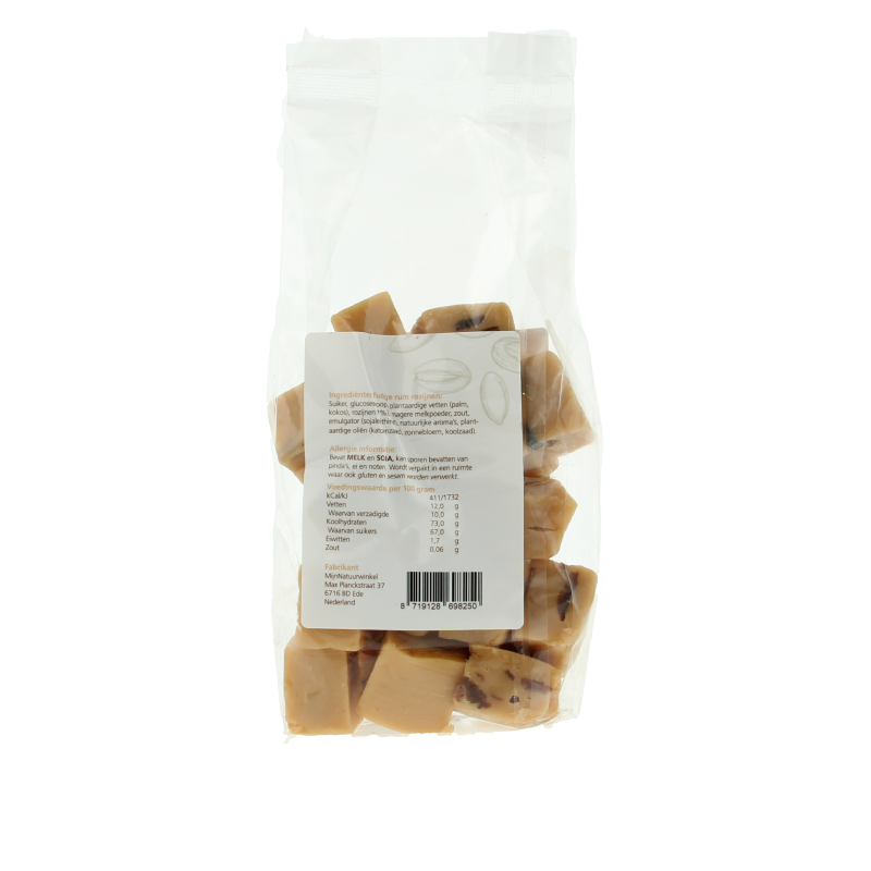 MijnNatuurwinkel Fudge rum rozijnen 300 Gram