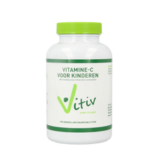 Vitiv Kinder vitamine C zuurvrij 120mg 100.00 Kauwtabletten