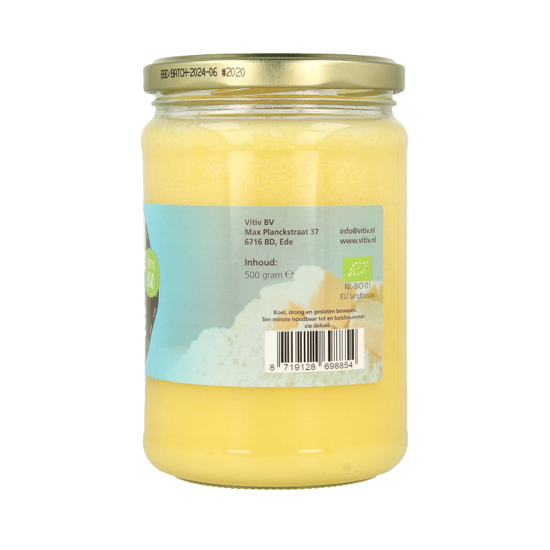 Vitiv Ghee geklaarde boter bio 500.00 Gram