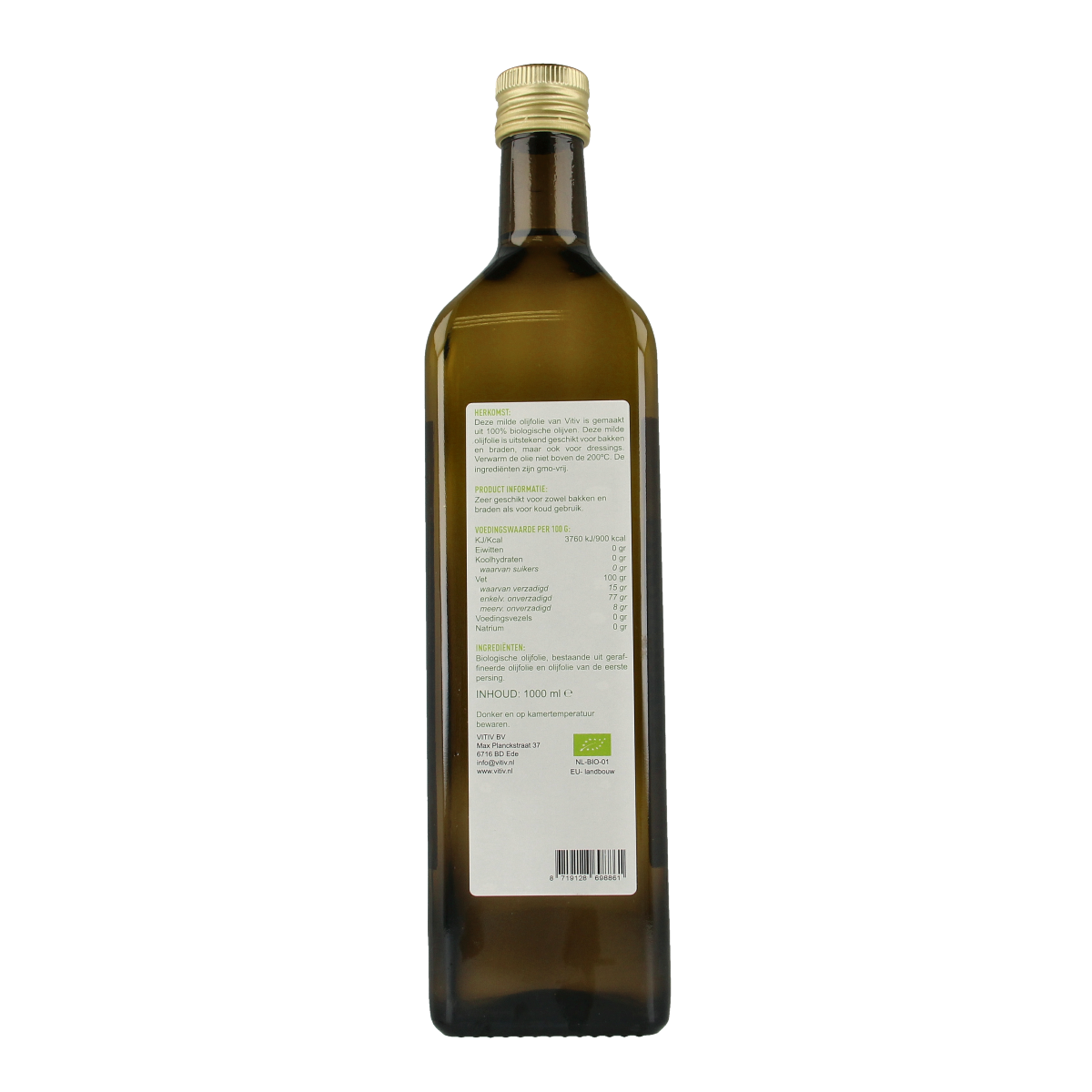 Vitiv Olijfolie mild bakken en braden bio 1.00 Liter