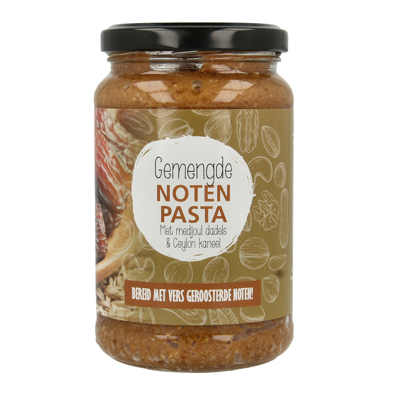 MijnNatuurwinkel Notenpasta dadel kaneel gemengd 350 Gram