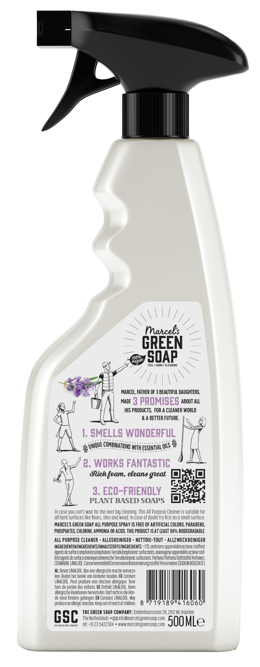 Marcel's Green Soap Allesreiniger spray lavendel & rozemarijn 500.00 Milliliter