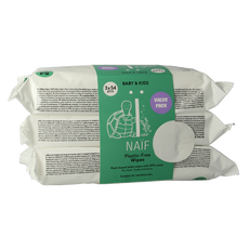 Naif Baby & kids plastic-free wipes 3-pack 3 Stuks