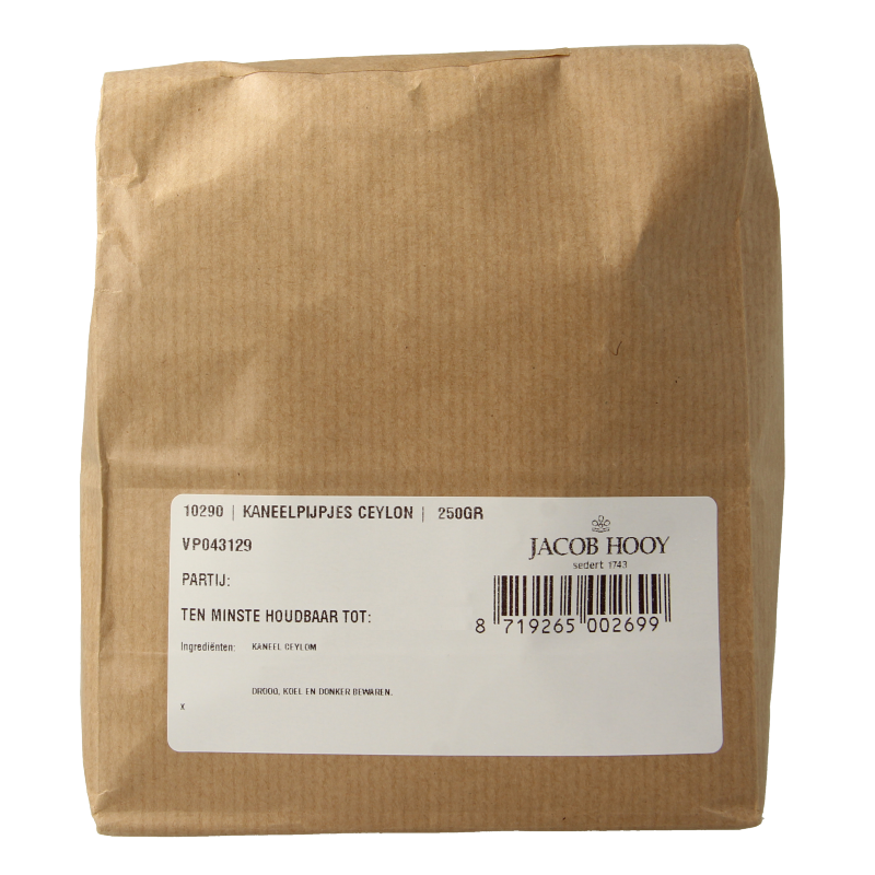 Jacob Hooy Kaneel pijpjes Ceylon 250 Gram