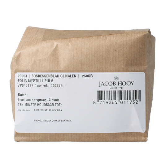 Jacob Hooy Bosbessenblad gemalen 250 Gram