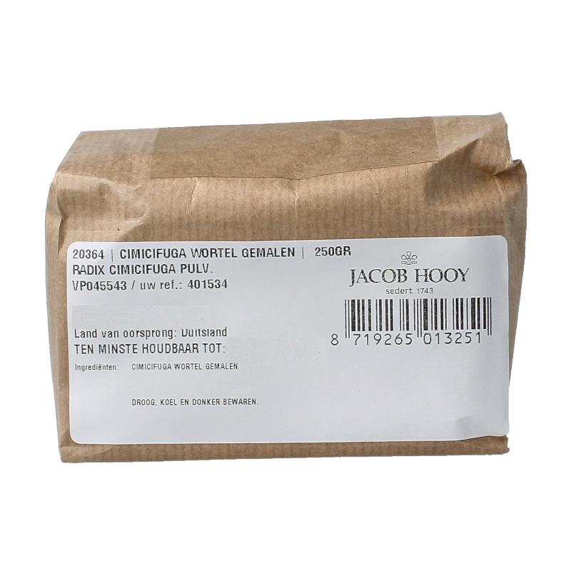 Jacob Hooy Cimicifuga wortel gemalen 250 Gram