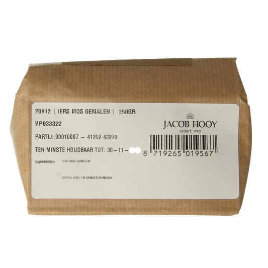 Jacob Hooy Iers mos gemalen 250 Gram