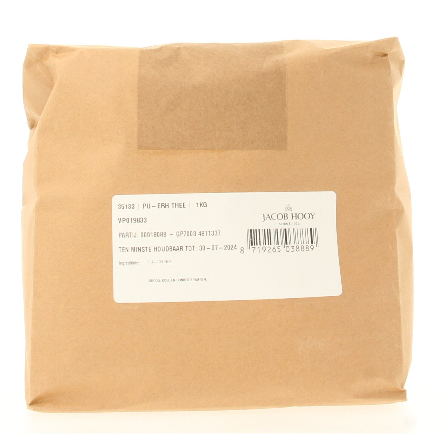 Jacob Hooy Pu erh thee 1 Kilogram