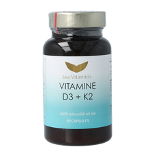 Sea Vitamins Vitamine D3 K2 uit zee 90.00 Vegetarische capsules