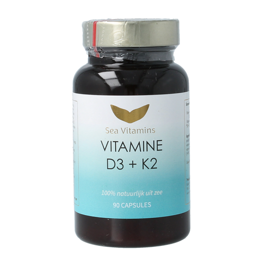 Sea Vitamins Vitamine D3 K2 uit zee 90.00 Vegetarische capsules