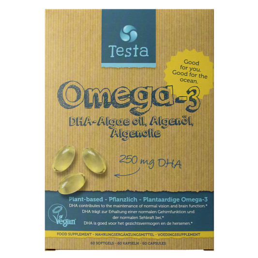 Testa Omega 3 algenolie 250mg DHA vegan NL/DE/EN 60 Vegetarische capsules