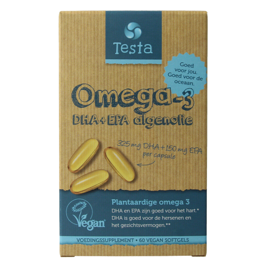 Testa Omega 3 algenolie 325mg DHA + 150mg EPA vegan 60 Vegetarische capsules
