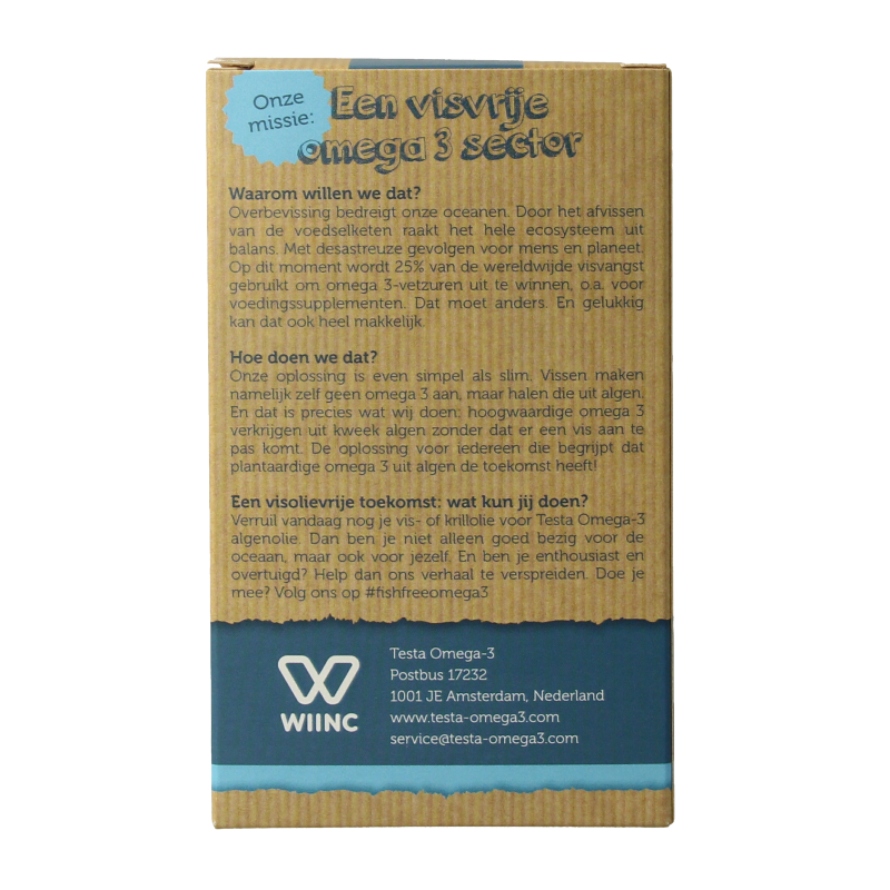 Testa Omega 3 algenolie 325mg DHA + 150mg EPA vegan 60 Vegetarische capsules