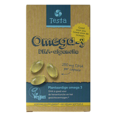 Testa Omega 3 algenolie 250mg DHA vegan NL 60.00 Vegetarische capsules