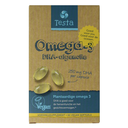 Testa Omega 3 algenolie 250mg DHA vegan NL 60.00 Vegetarische capsules