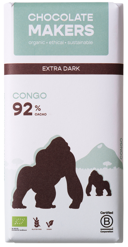 Chocolatemakers Gorilla extra puur 92% bio 80.00 Gram