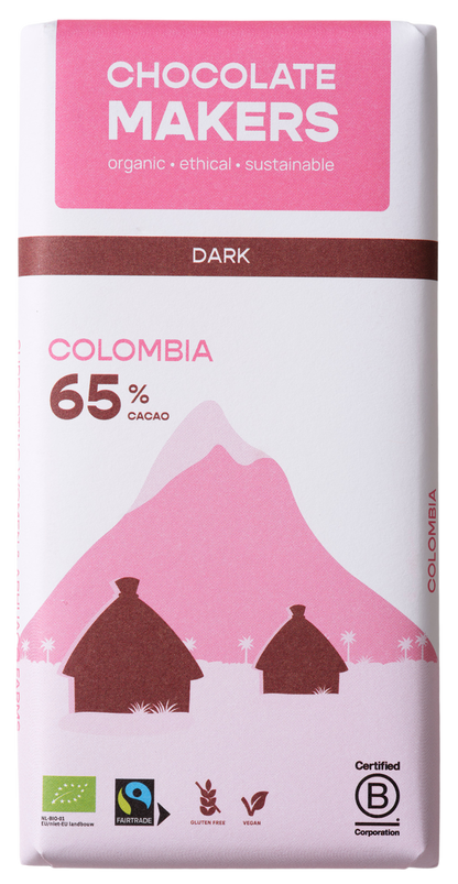 Chocolatemakers Pure love reep 65% puur fairtrade bio 80.00 Gram
