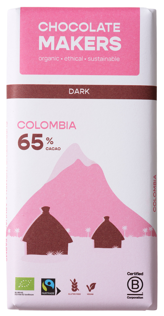 Chocolatemakers Pure love reep 65% puur fairtrade bio 80.00 Gram