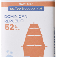 Chocolatemakers Reep tres hombres 52% melk cacaonibs & koffie bio 80.00 Gram