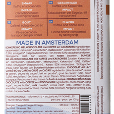 Chocolatemakers Reep tres hombres 52% melk cacaonibs & koffie bio 80.00 Gram