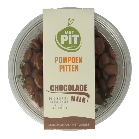 Met PIT Pompoenpitten melkchocolade 150 Gram