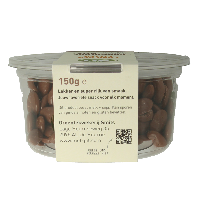Met PIT Pompoenpitten melkchocolade 150 Gram