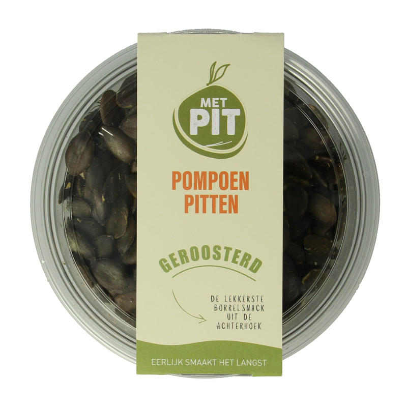 Met PIT Pompoenpitten geroosterd 150 Gram
