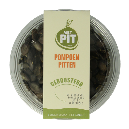 Met PIT Pompoenpitten geroosterd 150 Gram