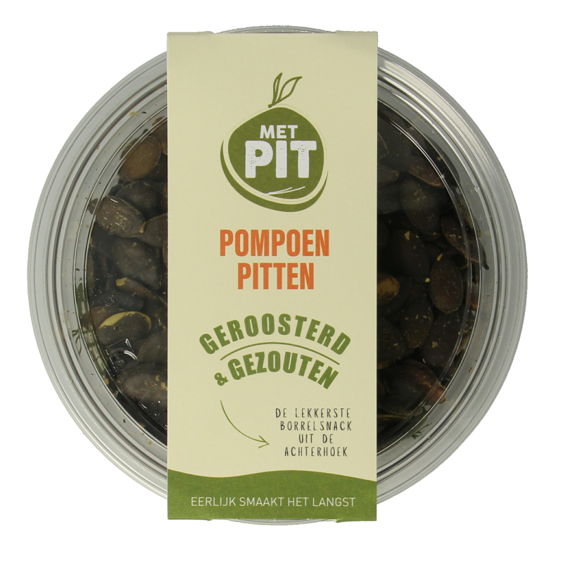 Met PIT Pompoenpitten geroosterd/gezouten 150 Gram