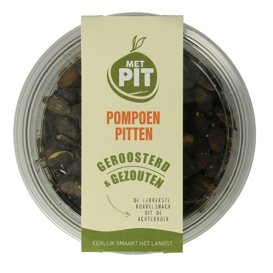Met PIT Pompoenpitten geroosterd/gezouten 150.00 Gram