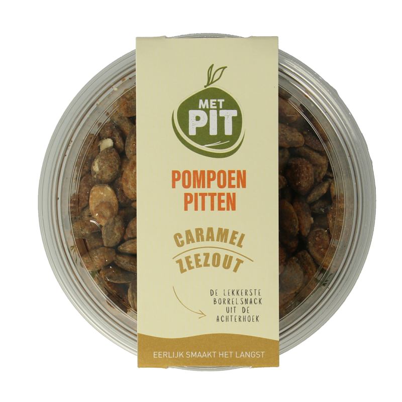Met PIT Pompoenpitten caramel zeezout 150 Gram