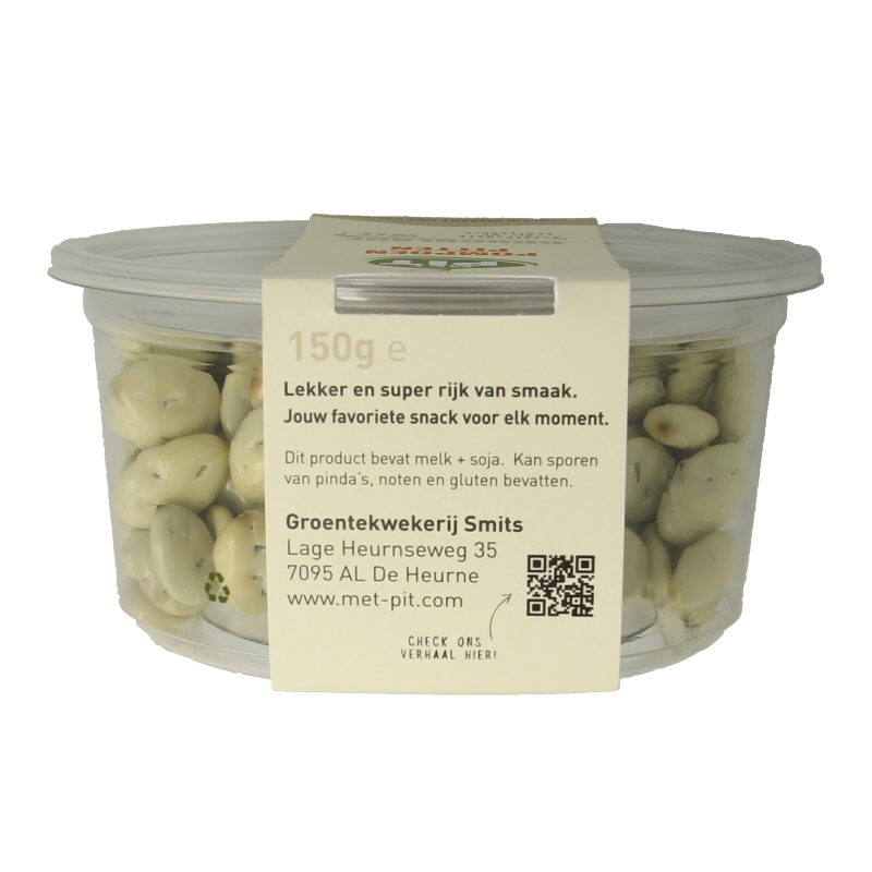 Met PIT Pompoenpitten witte chocolade 150 Gram