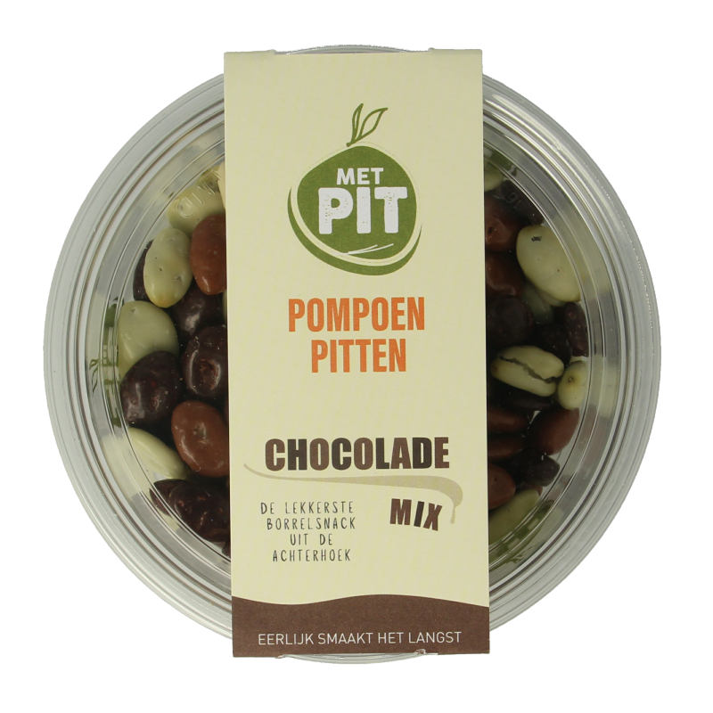 Met PIT Pompoenpitten mix chocolade 150 Gram
