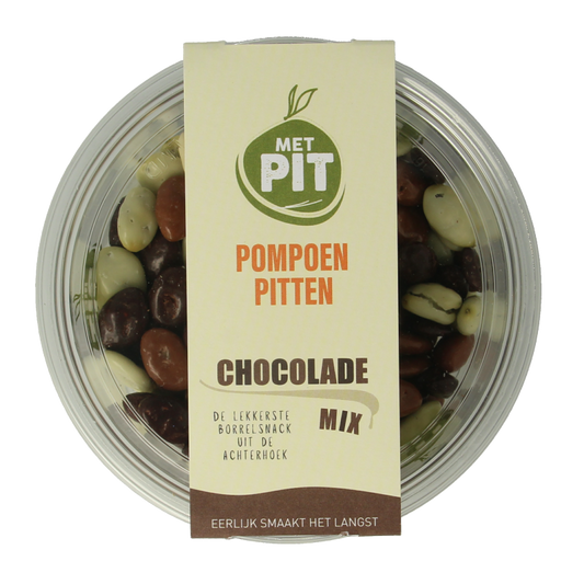 Met PIT Pompoenpitten mix chocolade 150 Gram