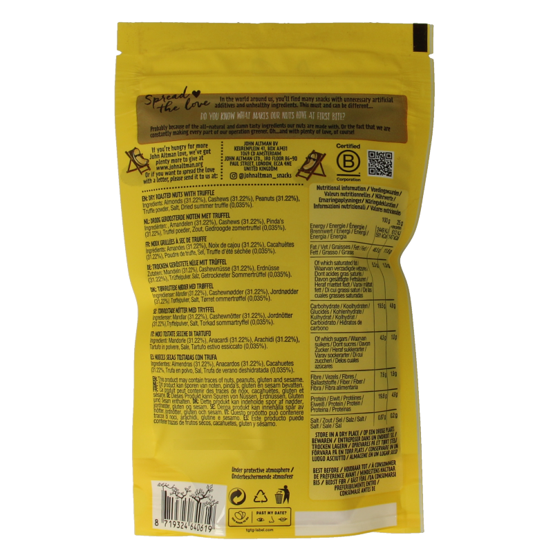 John Altman Dry roasted mixed nuts truffle 100 Gram