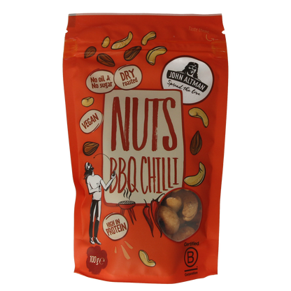 John Altman Dry roasted mixed nuts BBQ chilli 100.00 Gram