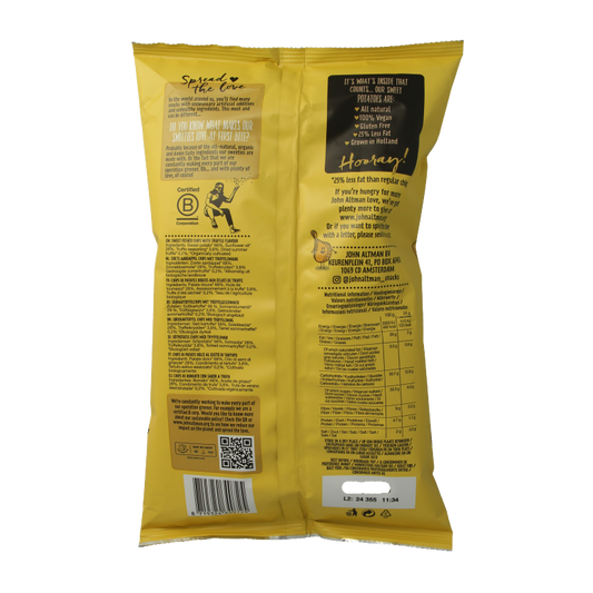 John Altman Zoete aardappel chips truffle bio 90 Gram