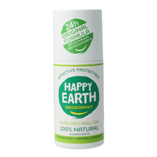 Happy Earth Pure deodorant roll-on unscented 75.00 Milliliter
