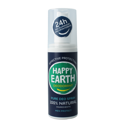 Happy Earth Pure deodrant spray men protect 100 Milliliter