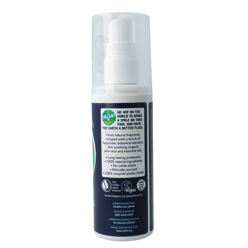 Happy Earth Pure deodrant spray men protect 100 Milliliter