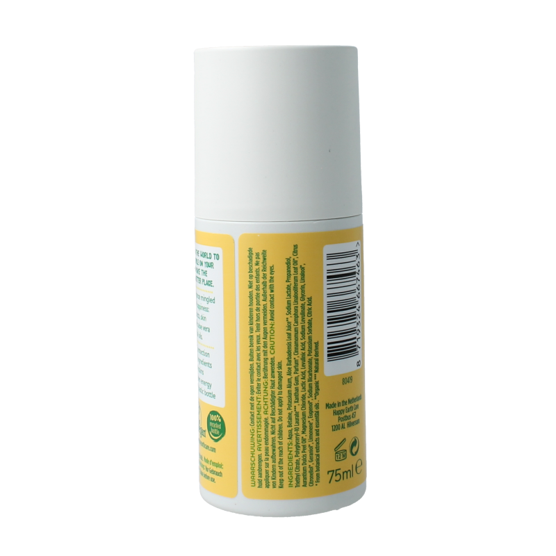 Happy Earth Deodorant roll on jasmine ho wood 75 Milliliter