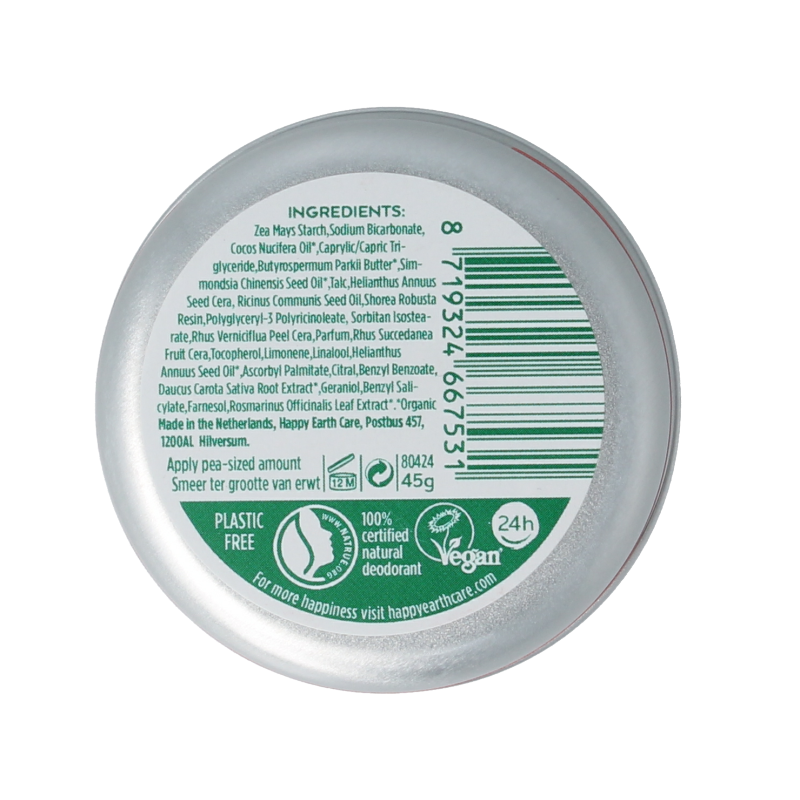 Happy Earth Pure deodorant balm floral patchouli 45 Gram