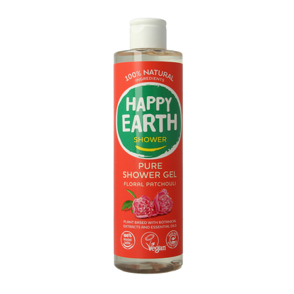 Happy Earth Pure showergel floral patchouli 300.00 Milliliter
